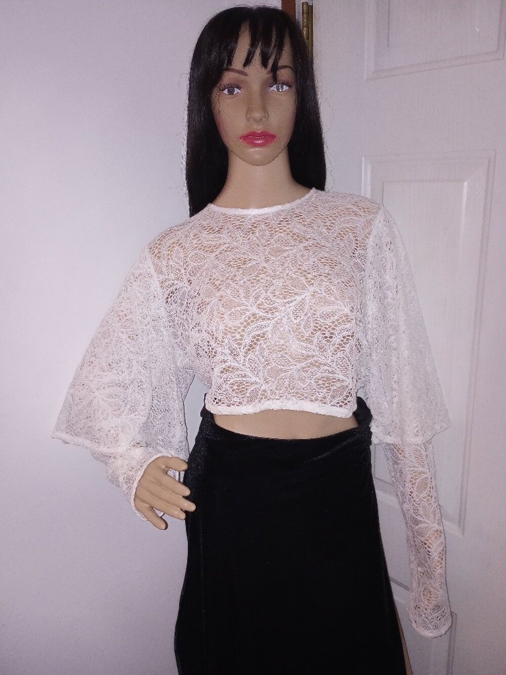 lace high waisted top